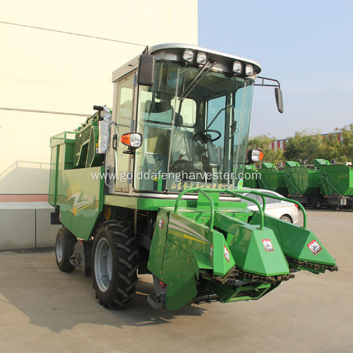 two-row self-propelled corn harvester maize picker machine